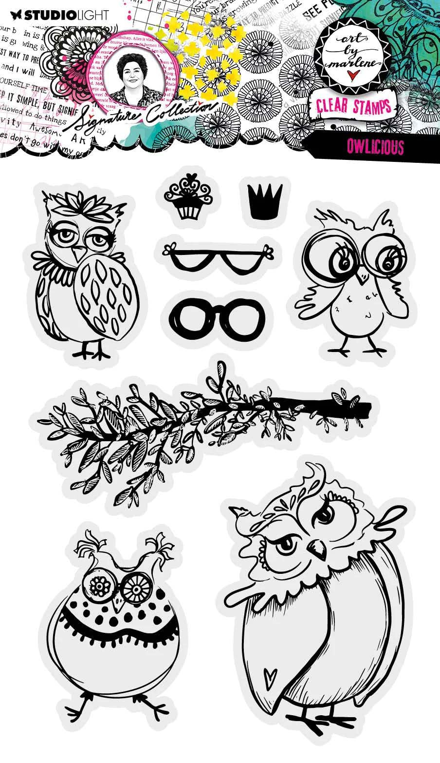 Art By Marlene  Clear Stamp  Owlicious  Signature Collection ABM-SI-STAMP637