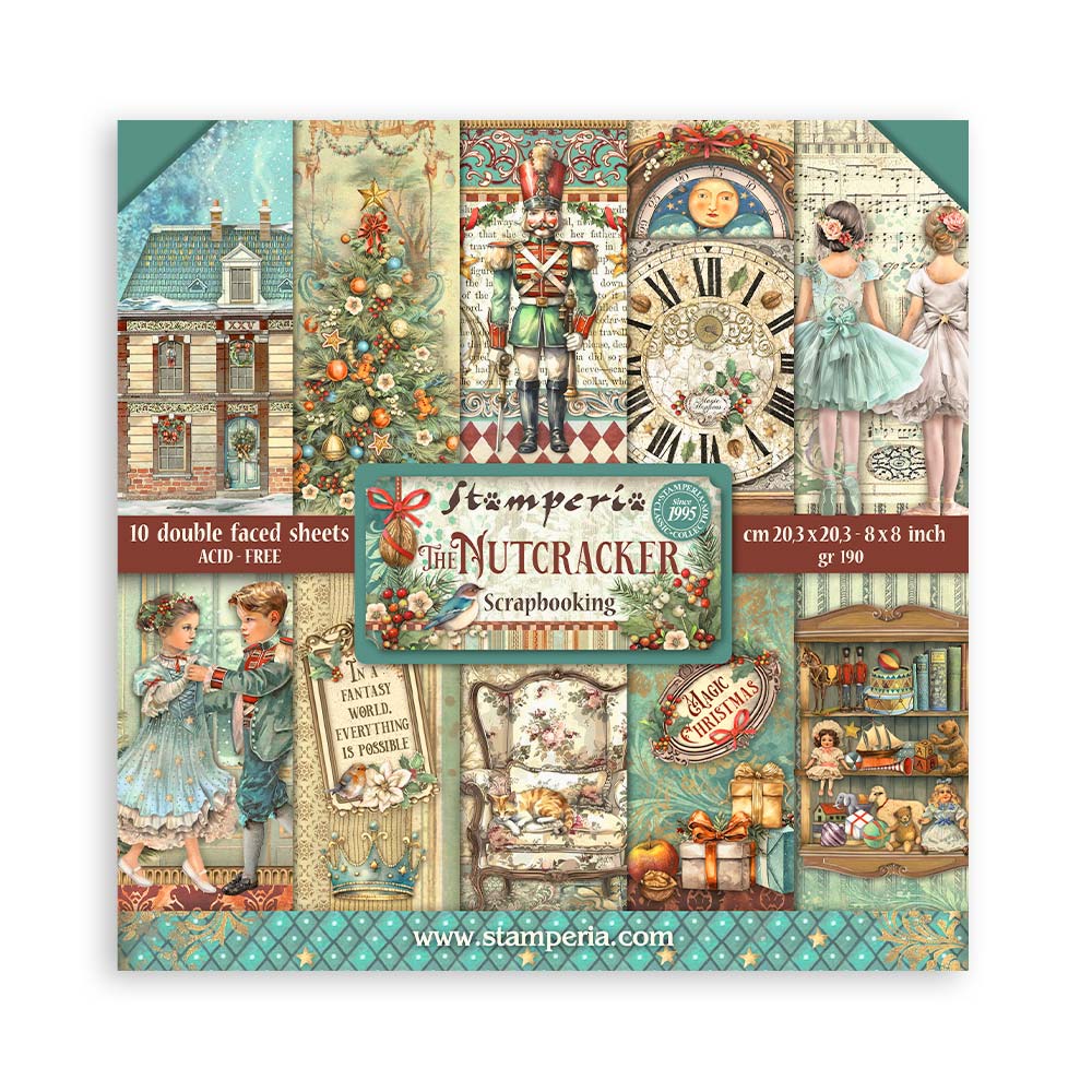 Stamperia - Scrapbooking Pad 8 x8 paper pad Nutcracker