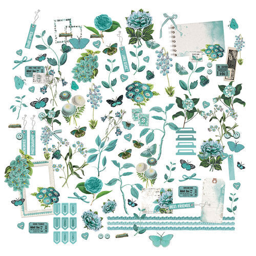 49 and Market Mini Laser Cut outs -Teal color Swatch