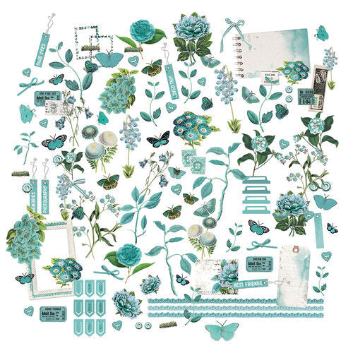49 and Market Mini  -Teal color Swatch - Laser Cut outs