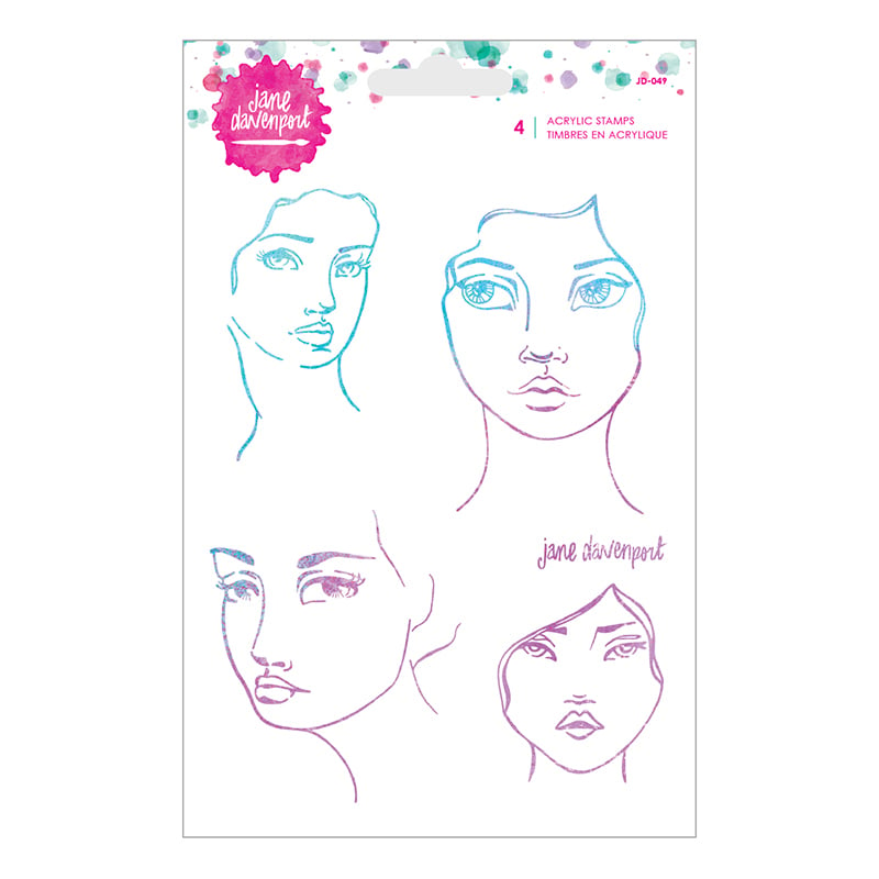 Paper Doll Wigs Clear Stamp Jane Davenport 