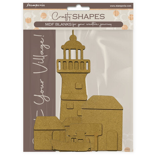 Stamperia - Crafty shapes: Silent Sea Lighthouse landscape