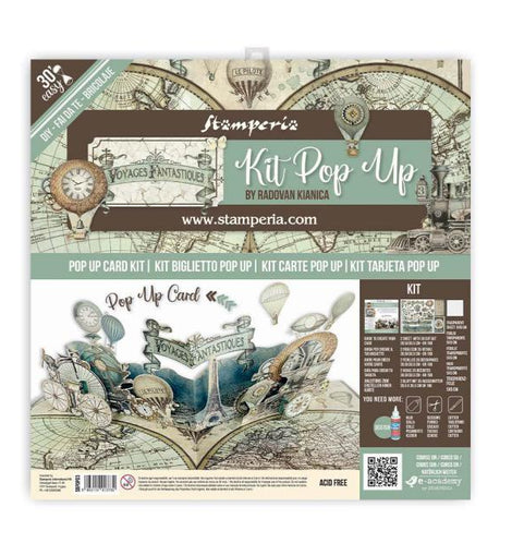Stamperia Voyage Fantasiques Kit Pop up Card kit