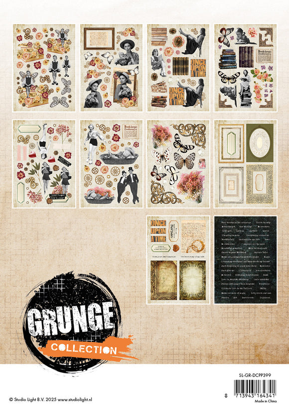 Studio Light - Grunge Collection - Die-cut Paper Pad - Paper elements