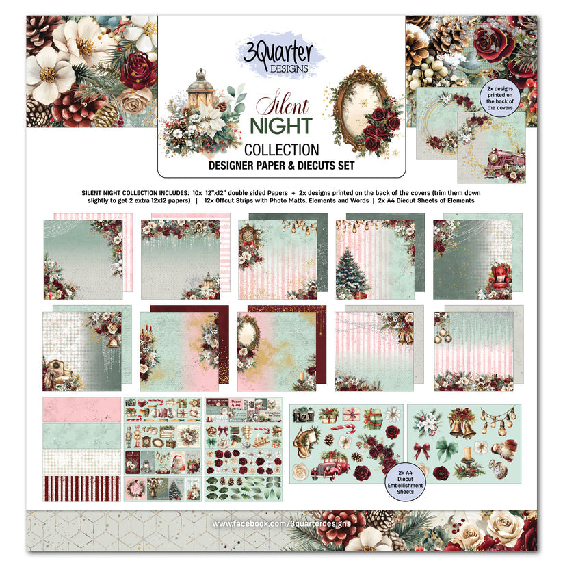 3Quarter Designs Silent Night Designer Paper & Diecuts Set