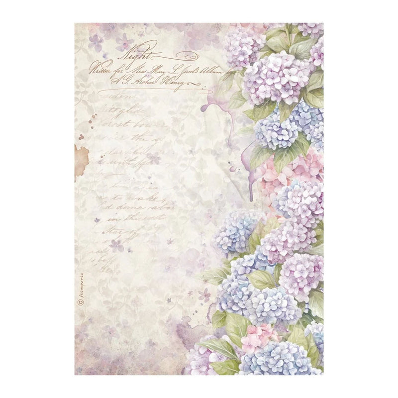 Stamperia - Rice Papers - Quiet Days - Hydrangea