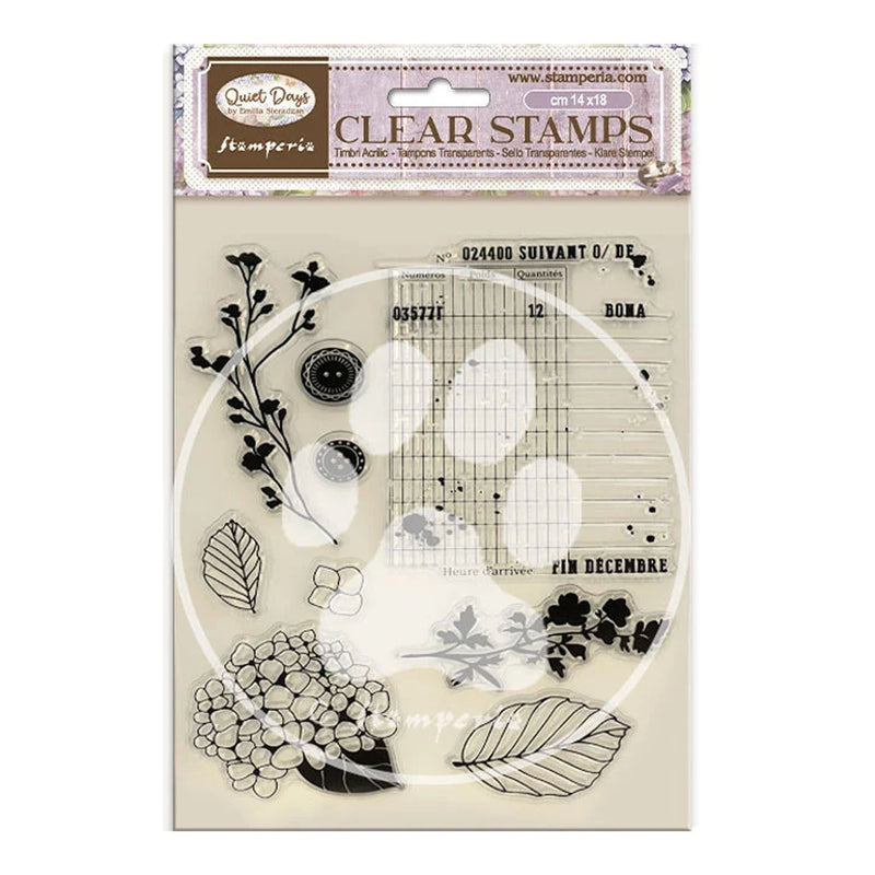 Stamperia - Clear Stamps - Quiet Days - Hydrangea