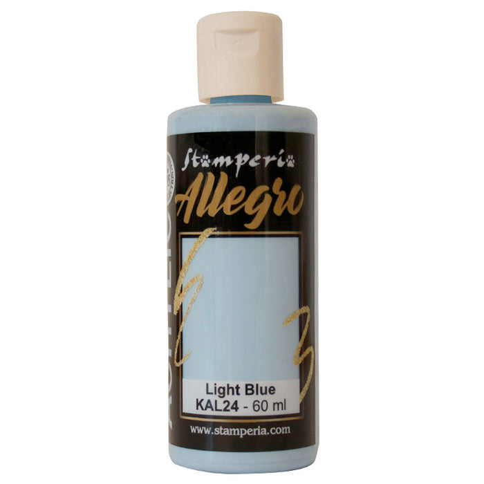 Stamperia Allegro Light Blue paint 60ml bottle, product code KAL24