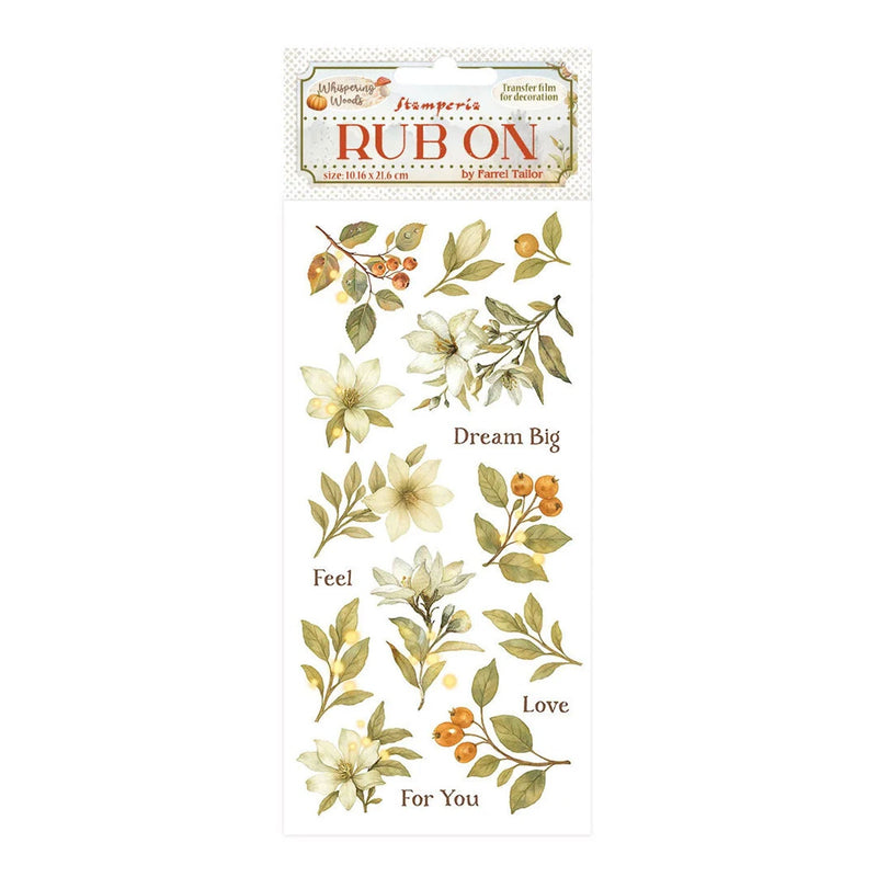 Stamperia Rub-On 4.17"x 8.5" - Whispering Woods - Magnolia