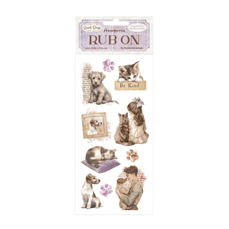 Stamperia - Rub ons - Quiet Days - Dogs and Cats