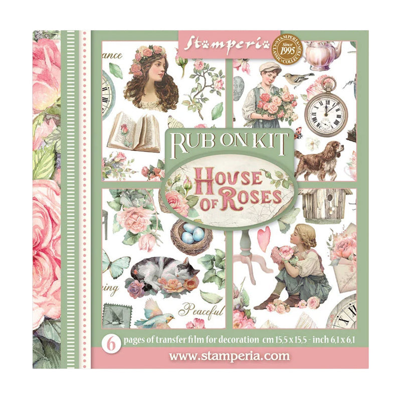 Stamperia - Rub on Kit 6 x 6 - House of Roses