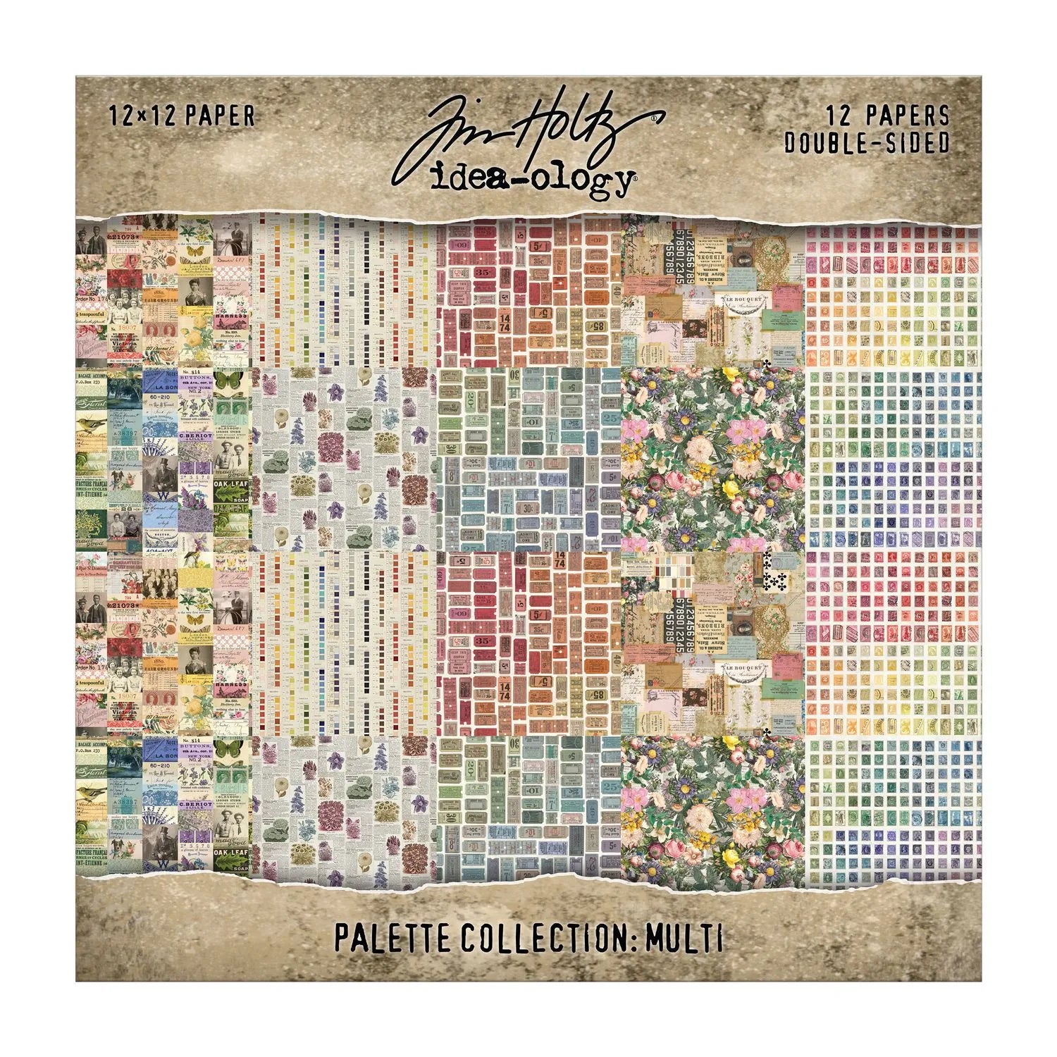 Tim Holtz Idea-ology Palette Collection – Multi 12x12 Paper Pack