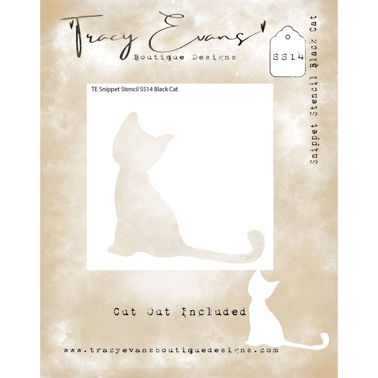 Tracy Evans SS14 Snippet Stencil " Black Cat β