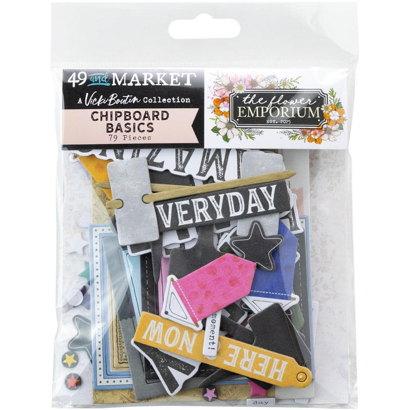 49 AND MARKET- The Flower Emporium Chipboard Basics