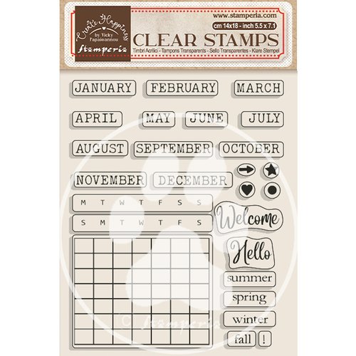 Stamperia Clear Stamps - Calander Month Planner