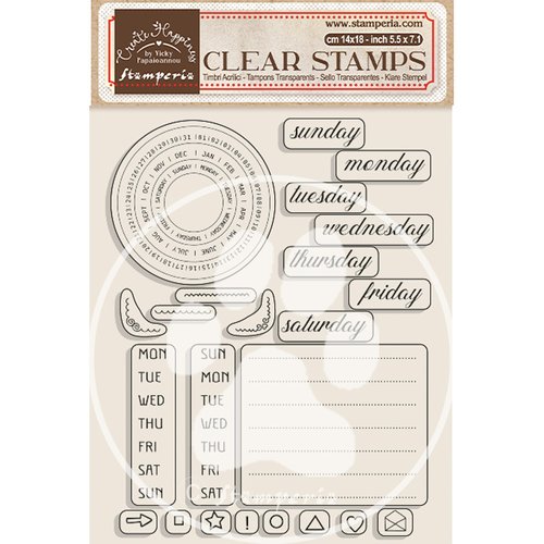 Stamperia Clear Stamps - Weekly Planner
