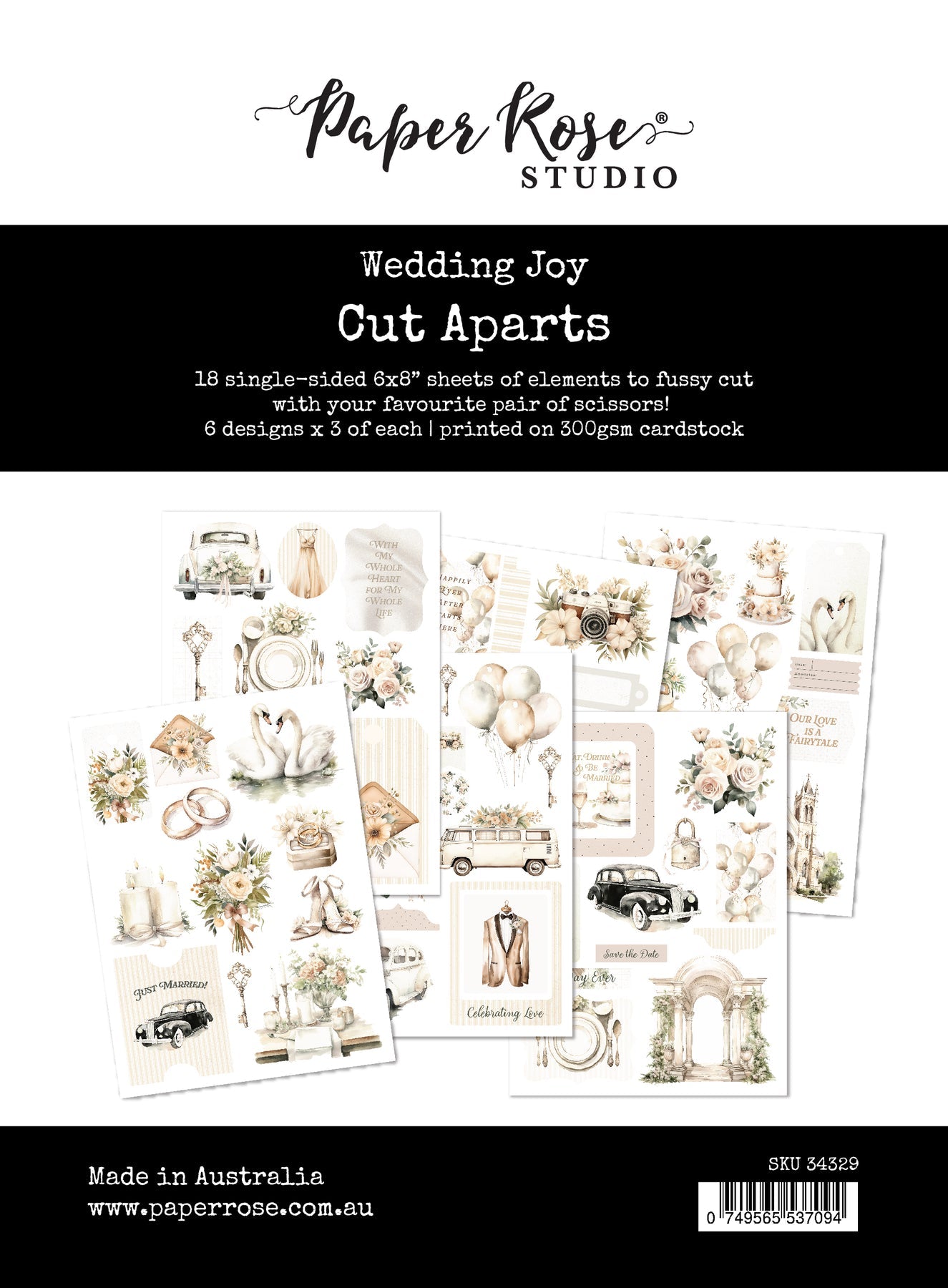 Paper Rose - Our Wedding Story Cut Aparts