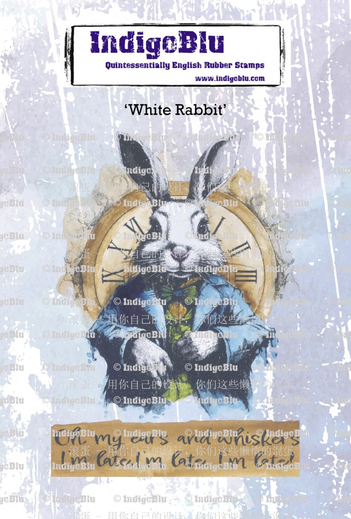 IndigoBlu  A6  Stamp - White Rabbit