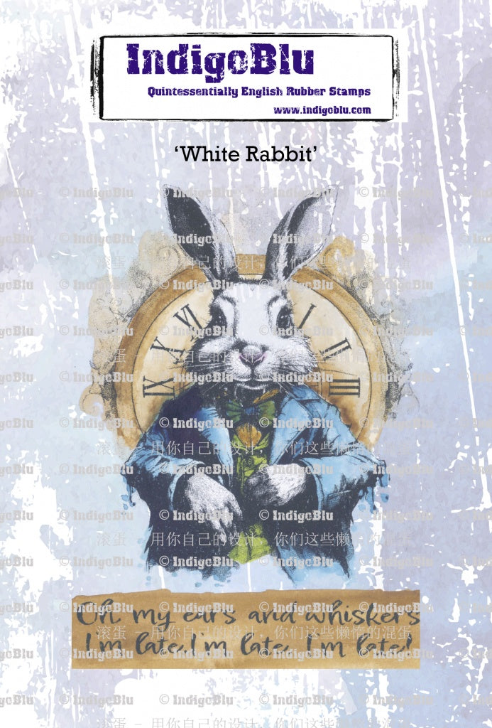 IndigoBlu A6 Stamp - White Rabbit