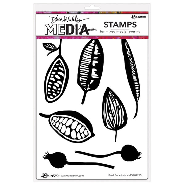 Dina Wakley MEdia - Stamps - Bold Botanicals