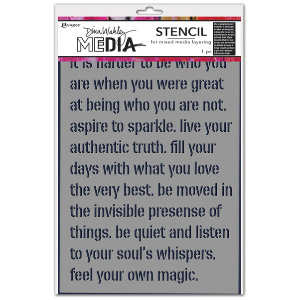 Dina Wakley - Stencil - Feel your Magic