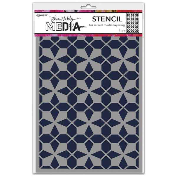Dina Wakley - Stencil  - Tile Floor