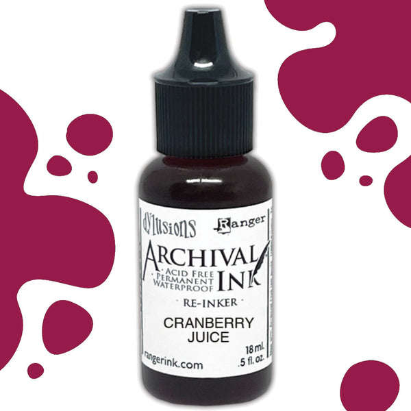 Dylusions - Archival Ink Reinker 18ml Bottle - Cranberry Juice