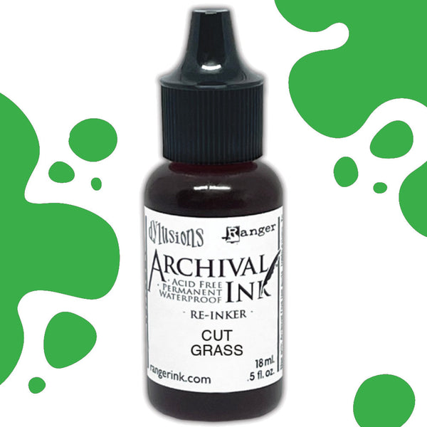 Dylusions - Archival Ink Reinker 18ml Bottle -Cut Grass