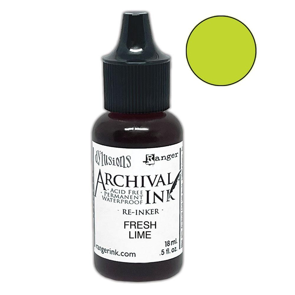 Dylusions - Archival Ink Reinker 18ml Bottle - Fresh Lime