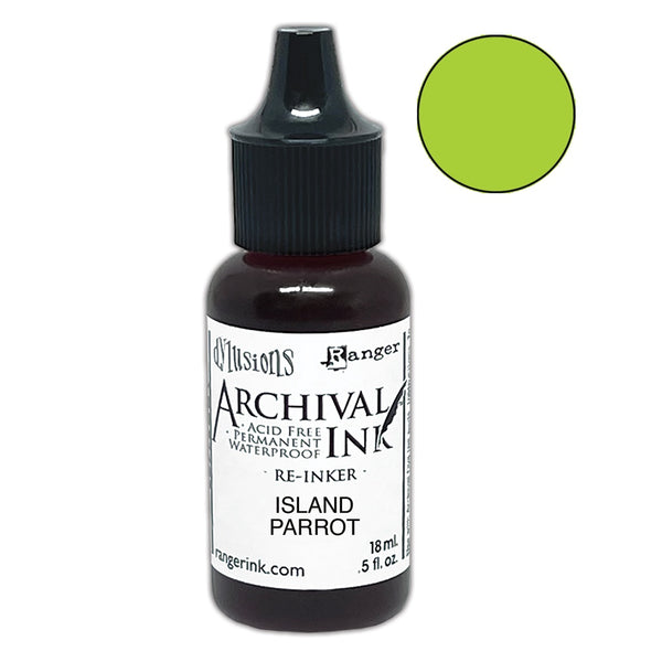 Dylusions - Archival Ink Reinker 18ml Bottle -Island Parrot