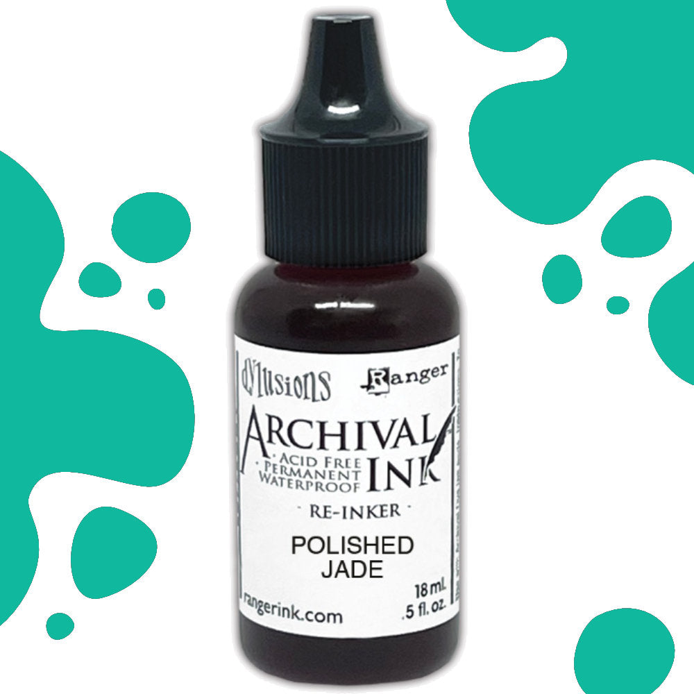Dylusions - Archival Ink Reinker 18ml Bottle - Polished Jade