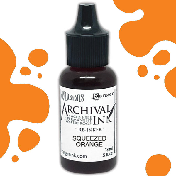 Dylusions - Archival Ink Reinker 18ml Bottle -Squeezed Orange