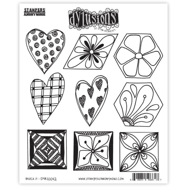 Dylusions by Dyan Reaveley - Cling Stamps - Block it
