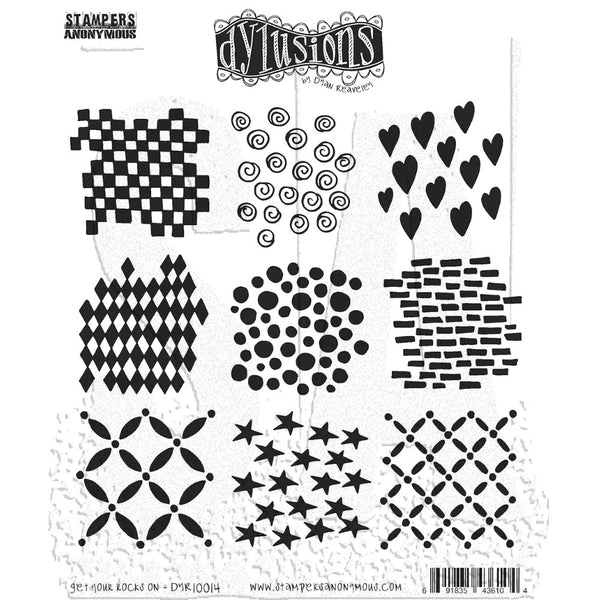 Dylusions by Dyan Reaveley - Cling Stamps - Get Your Rocks On
