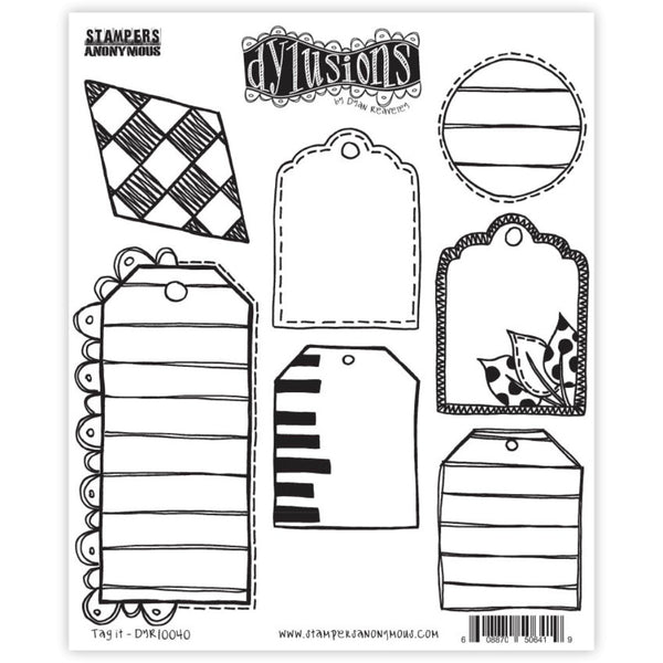 Dylusions by Dyan Reaveley - Cling Stamps - Tag it