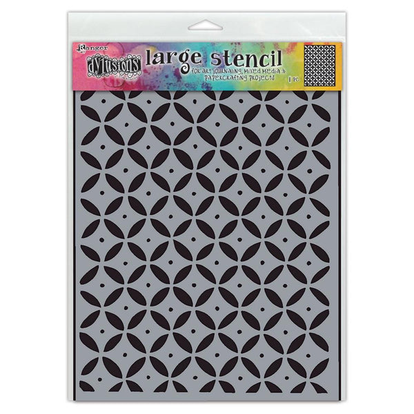 Dylusions Stencil - Stencil Dot Grid Large 9 x 12"