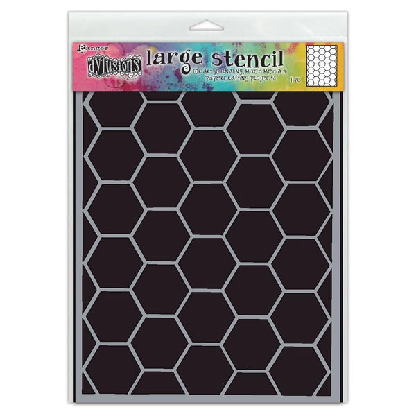 Dylusions Stencil - Stencil Honeycomb Large 9 x 12"