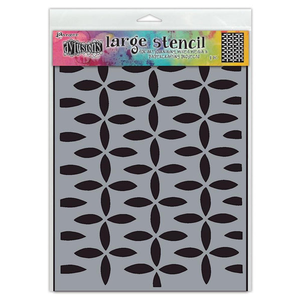Dylusions Stencil - Stencil Retro Grid Large 9 x 12"