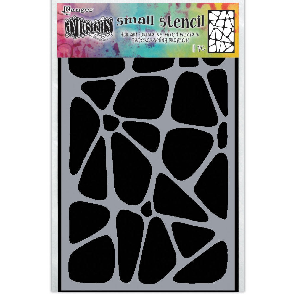 Dylusions Stencil- Crazy Paving  -Small