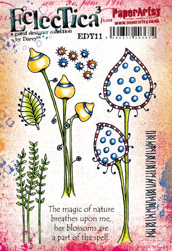 PaperArtsy Eclcctica Stamp EDY12