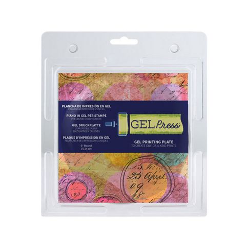 Gel Press Mono Printing Plate Round 6"