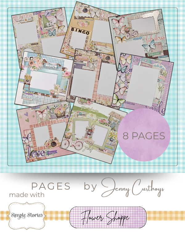 Simple Stories Vintage Flower Shoppe _ Bloom & Snap 8 page Layout