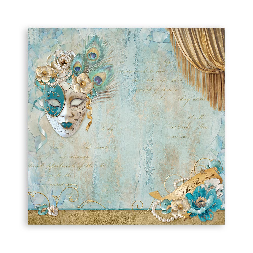 Stamperia - Masquerade Paper 8 x 8 Maxi Pad 22 sheets