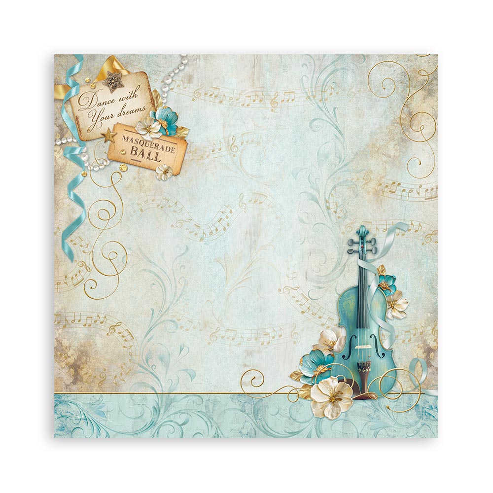 Stamperia - Masquerade Paper 8 x 8 Maxi Pad 22 sheets