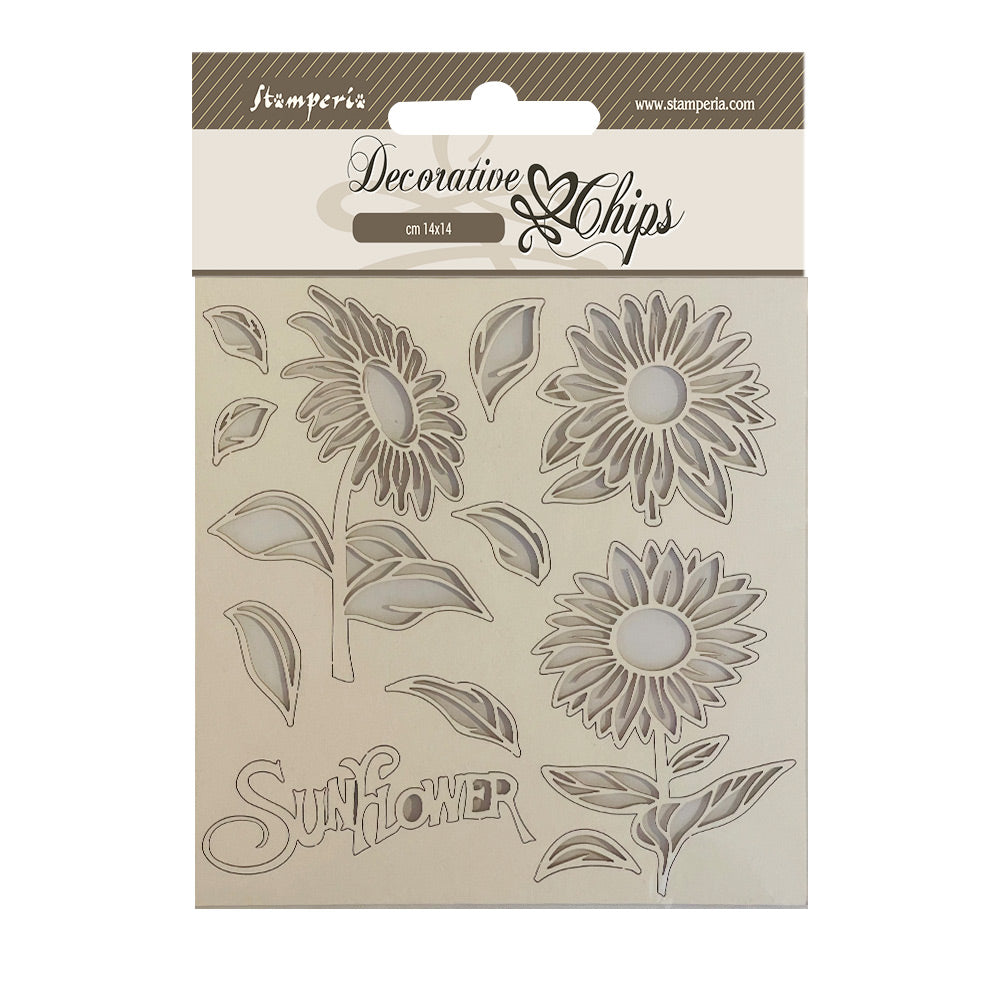 Stamperia Decorative Chips - Sunflower