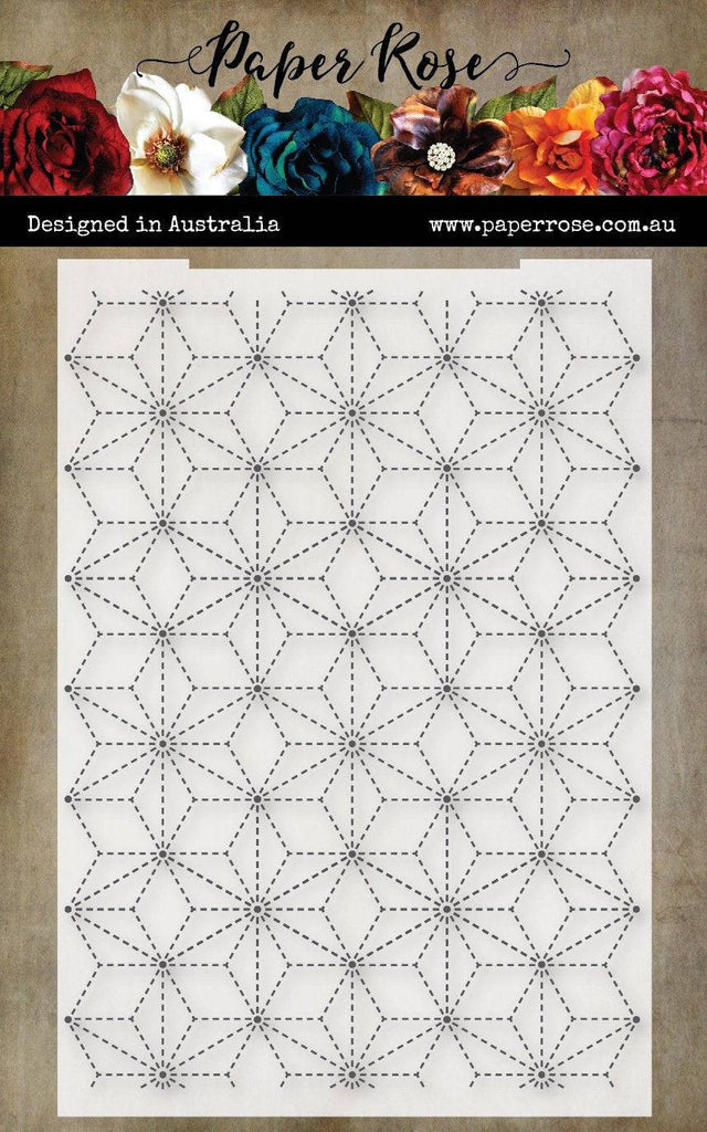 Paper Rose Embossing Folder - Hand Stitching 1