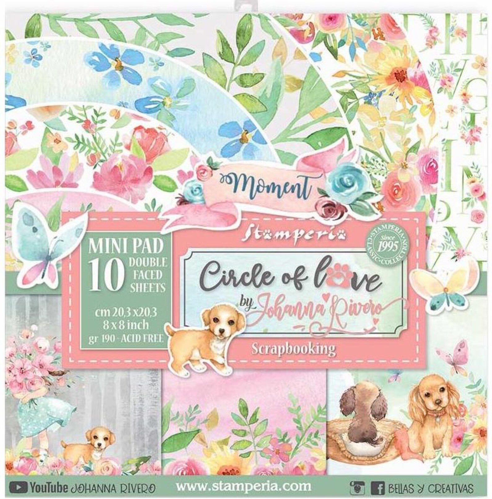 Stamperia -8 x 8 Circle of Love paper pad