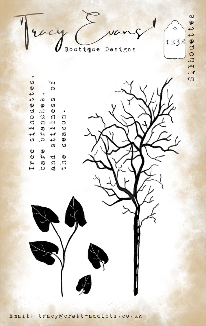 Tracy Evans TE38 - Silhouettes A7 Stamp