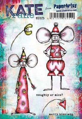 PaperArtsy Kate Crane KC025 Naughty or Nice A5 Stamp Set