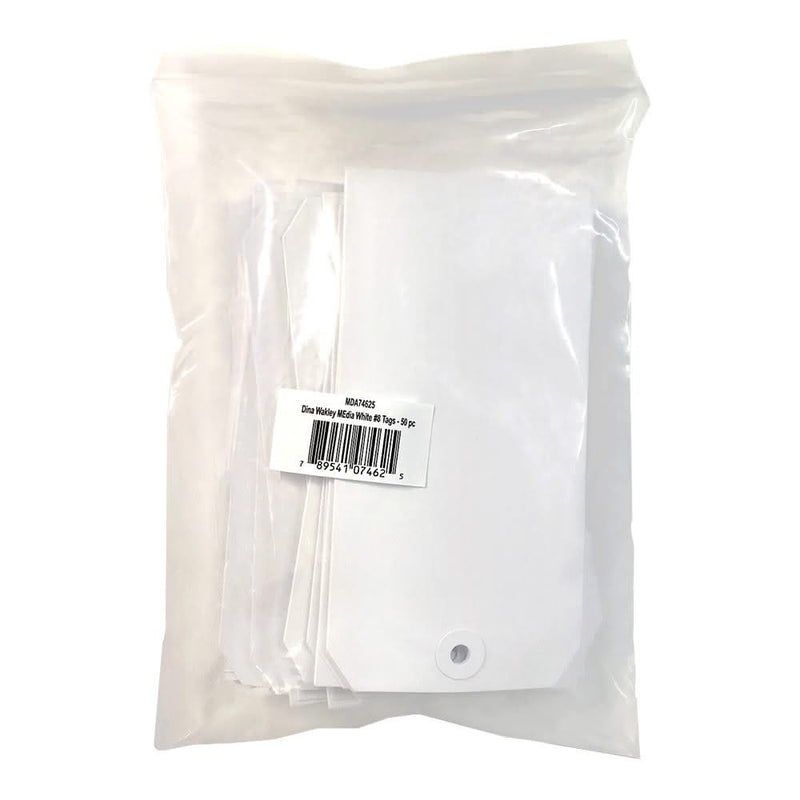 Dina Wakley Media White #8 Tags – 50pc